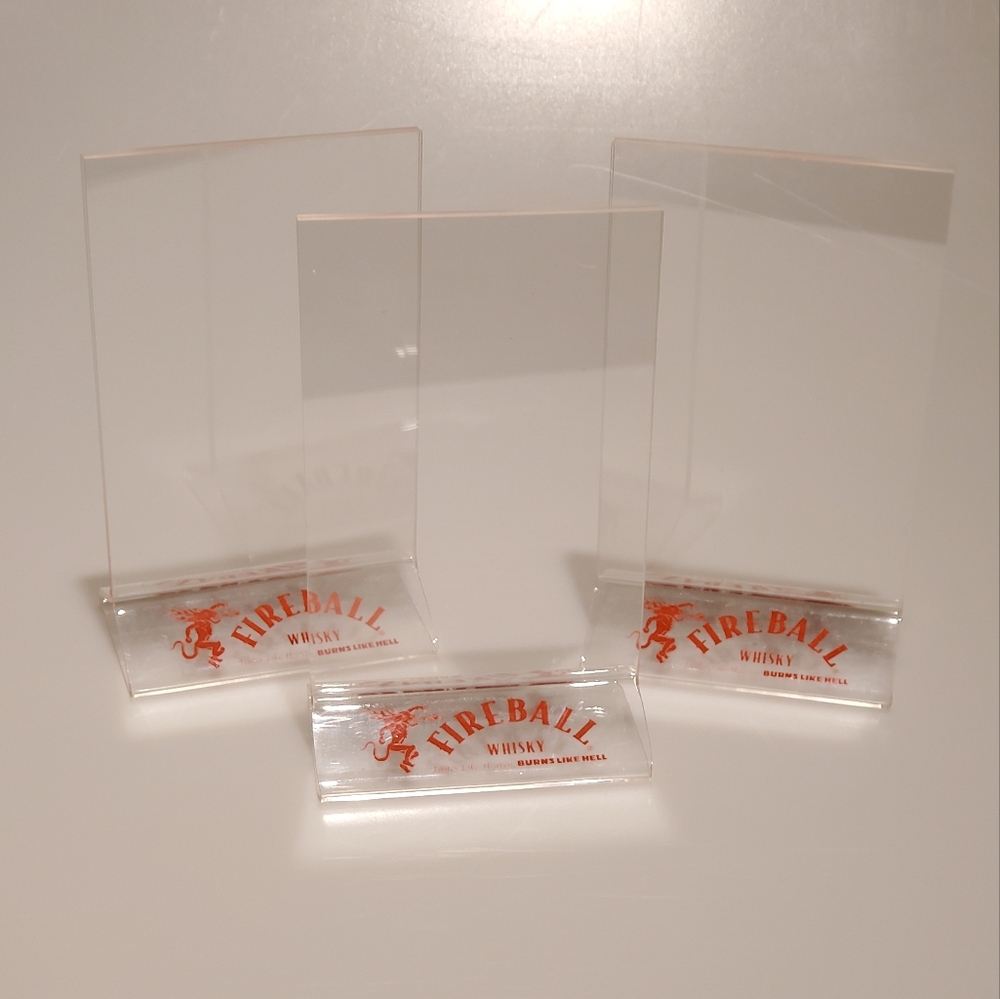 Set Of 20 Fireball Whiskey Acrylic Table-Top Holders